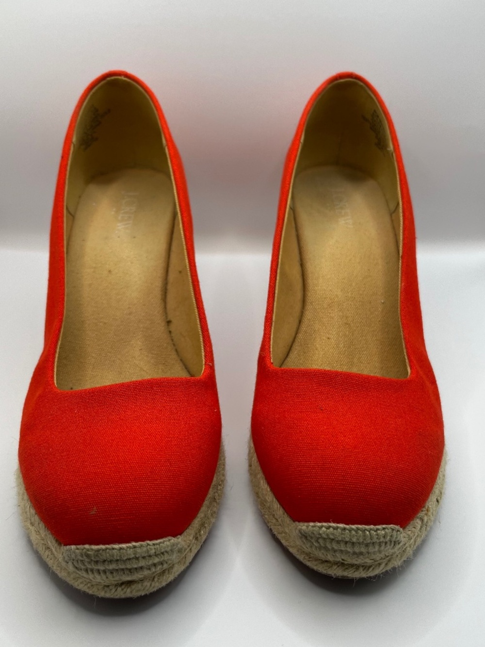 J.Crew Women's Red Seville Espadrille Wedges Size 9.5